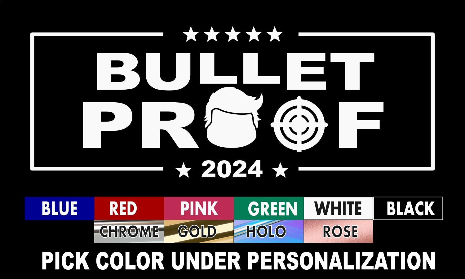 Bullet Proof 2024 USA patriot election decal -Trump shooting decal sticker