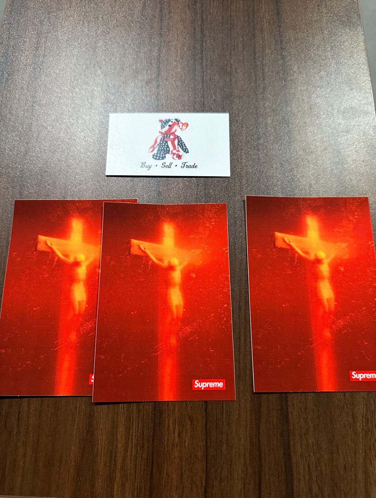 Supreme Jesus Christ Cross Crucify Sticker Andres Serrano Authentic FW17 Season