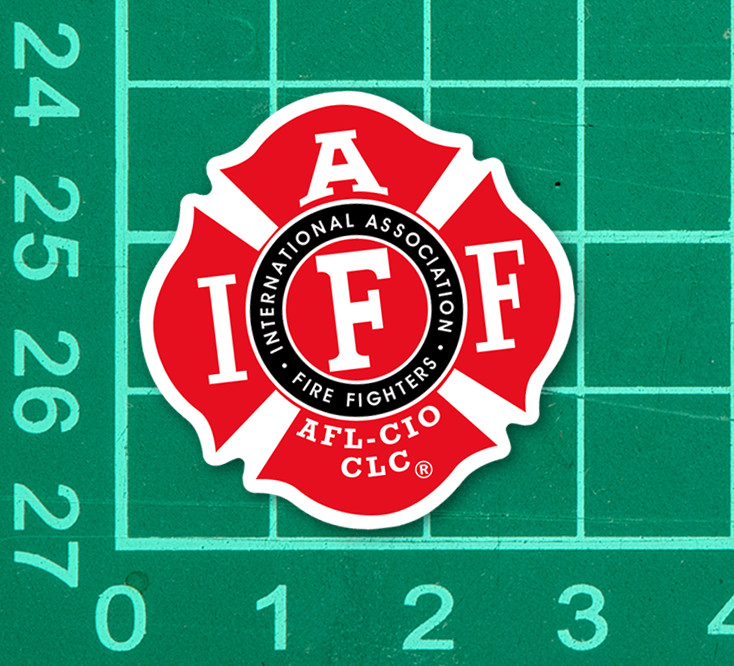 IAFF Firefighters Sticker emblem decal logo fireman insignia
