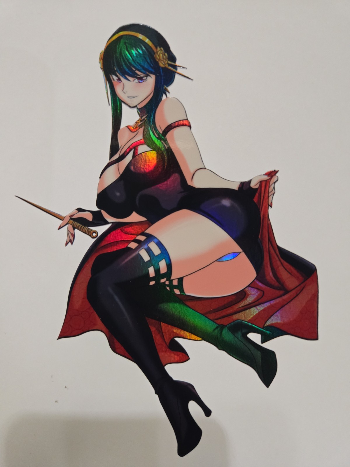 6" Spotholographic Weatherproof Waifu Vinyl Sticker Yor Briar Forger Spy