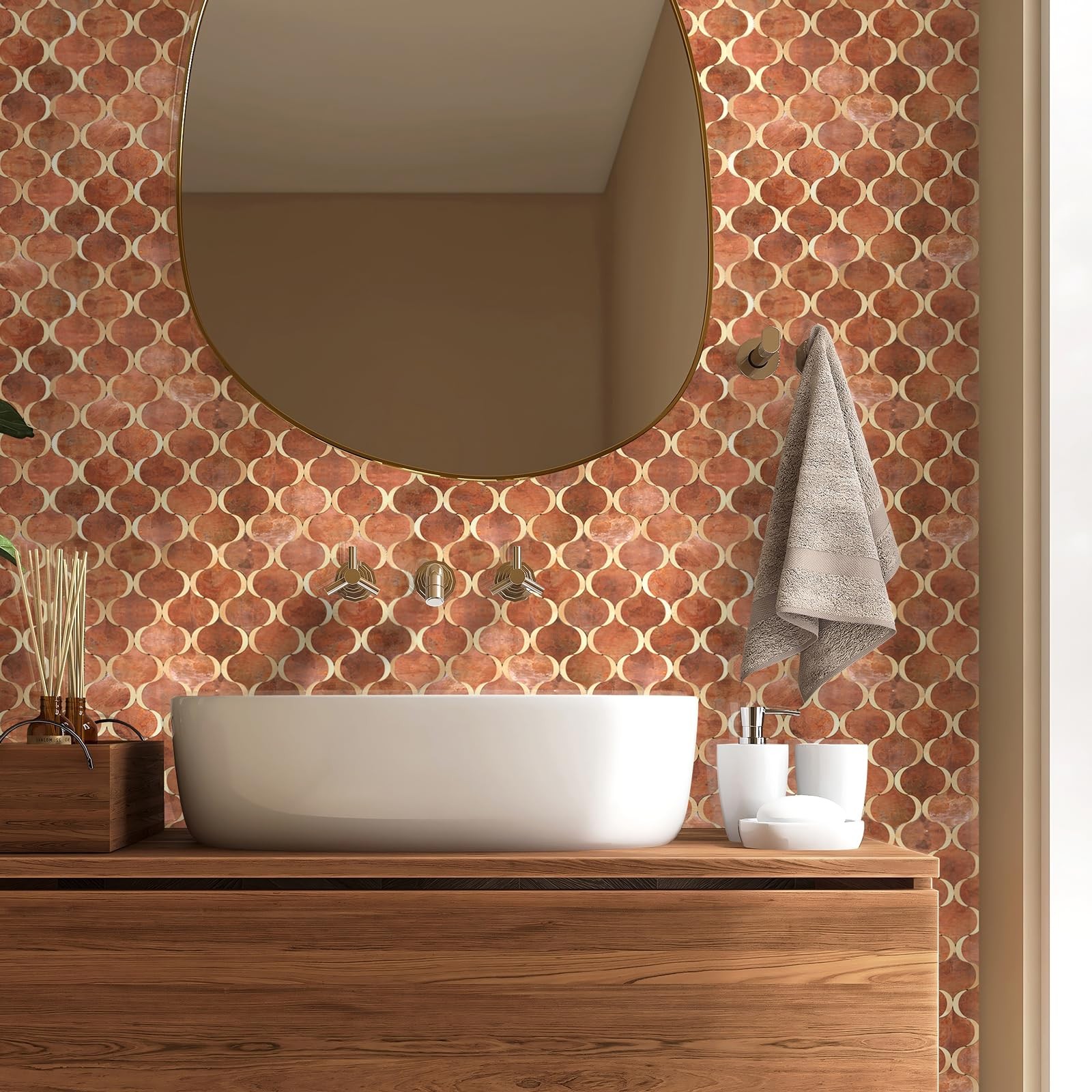 10 Arabesque Peel and Stick Backsplash Tile, Stick on Backsplash for Kitchen …