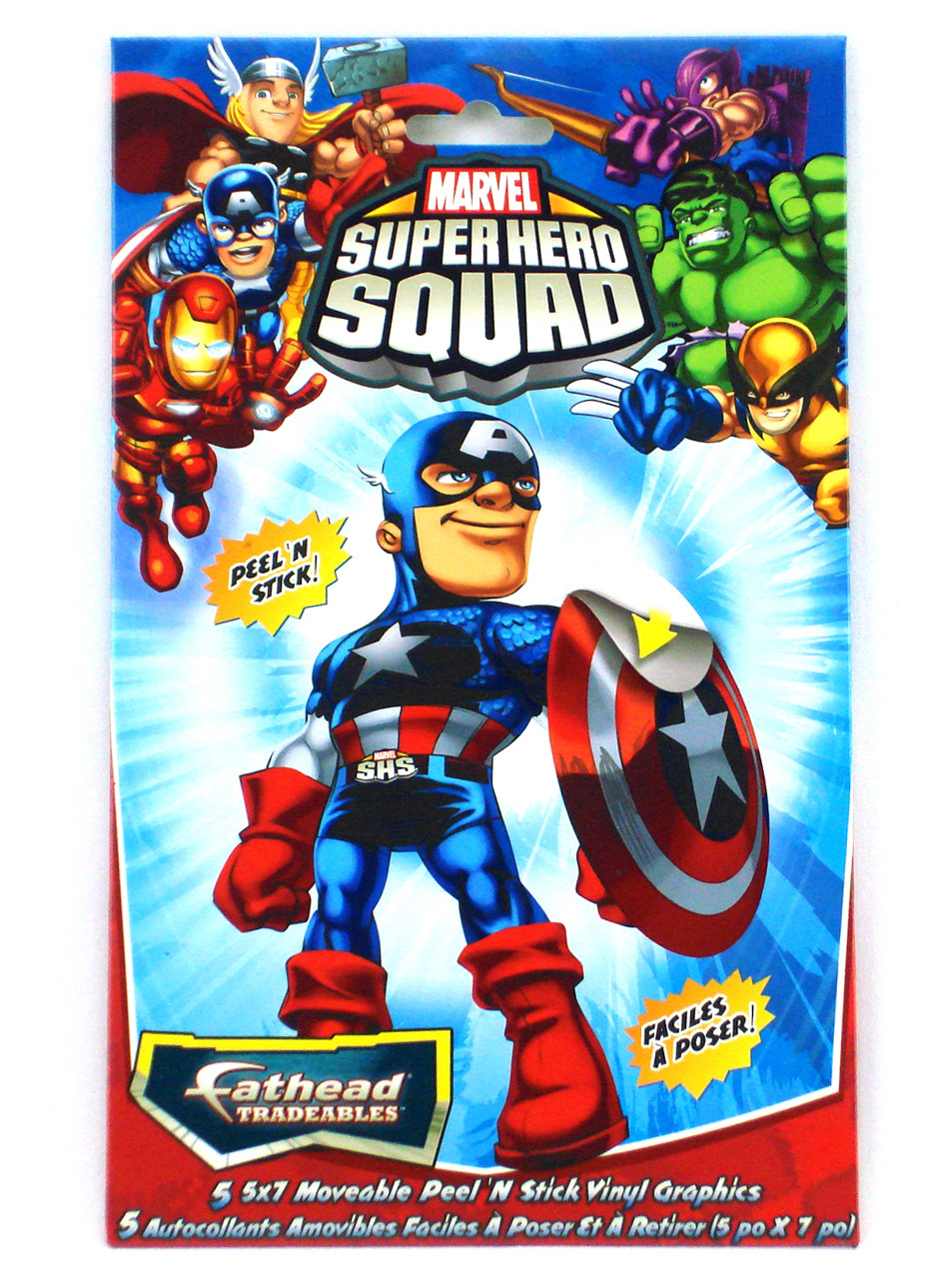 2011 Marvel Super Hero Squad Fathead Tradeables 5"x7" Vinyl Spider-Man Hulk New