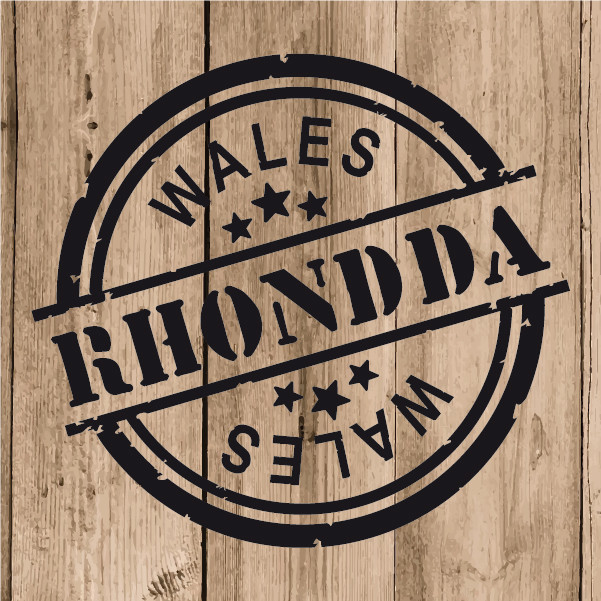 Rhondda Sticker Vinyl 10 cm / 4" Decal Stamp Rhondda Wales Car Laptop Tablet