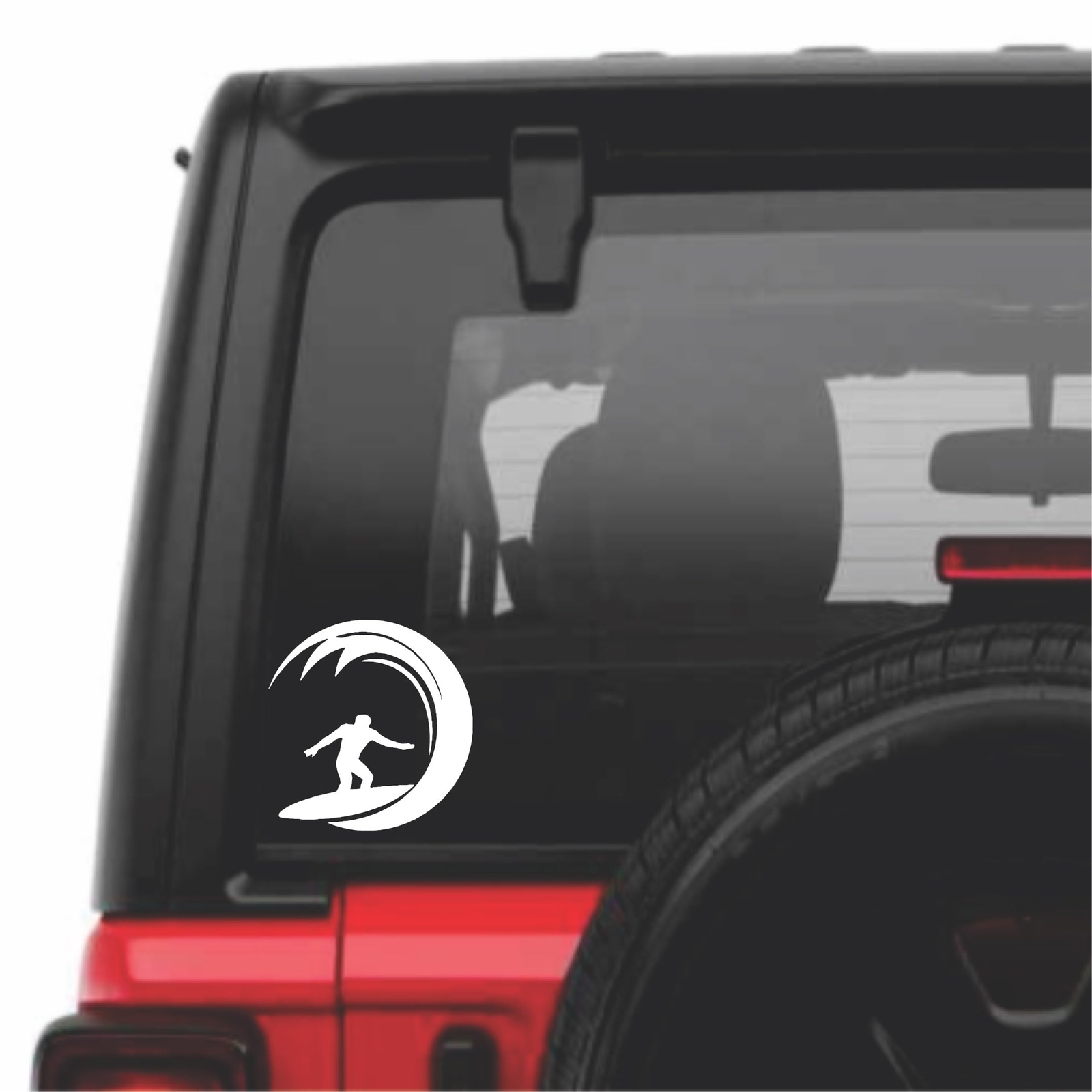 Chase Grace Studio Surfing Decal Sticker | Surfer Decal | 5.5-Inches | White
