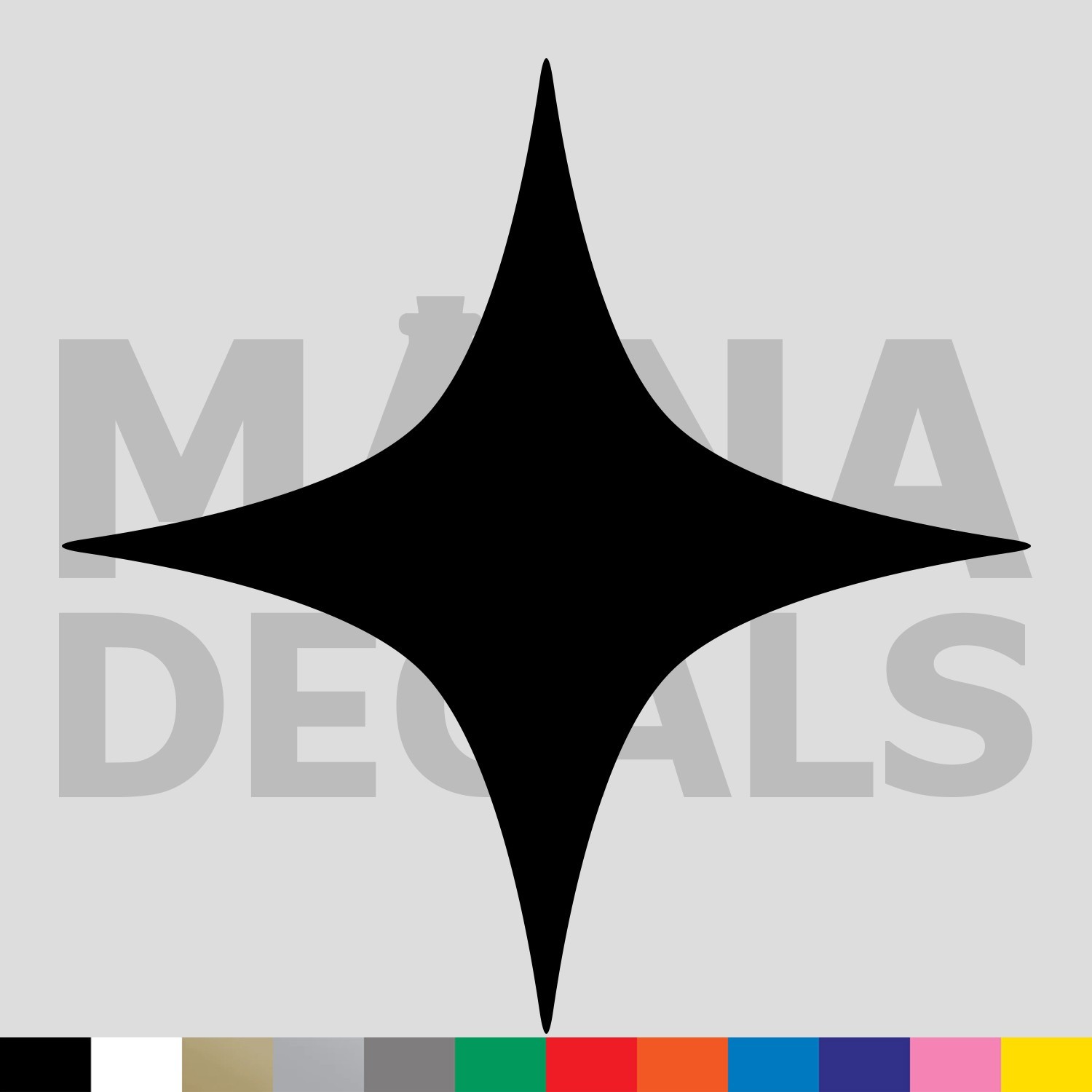 Star Vinyl Die Cut Decal Sticker – 4 Point Shape Sparkle
