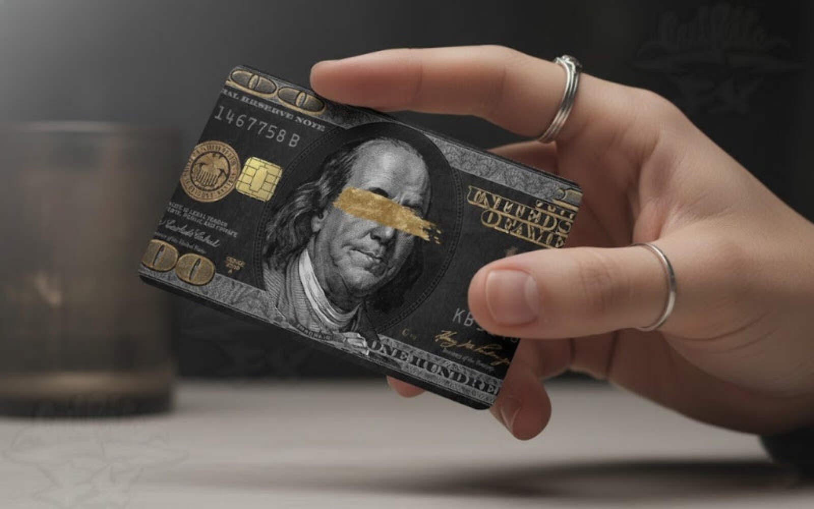 The "Golden Vision" 100 Dollar Bill Credit Card Skin