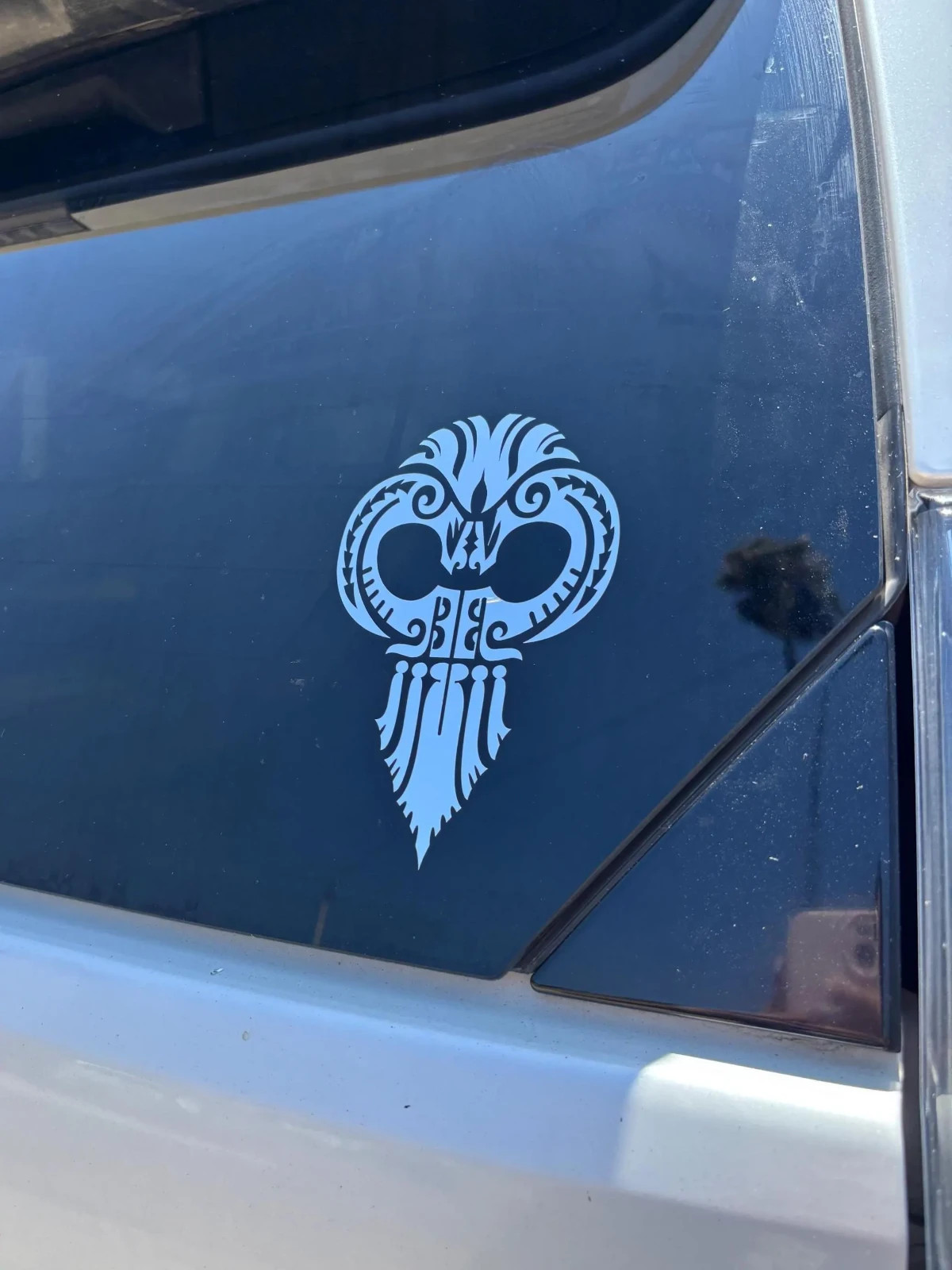 Hawaiian 6" Chrome Ikaika Warrior Helmet Vinyl Car Truck Window Decal Sticker