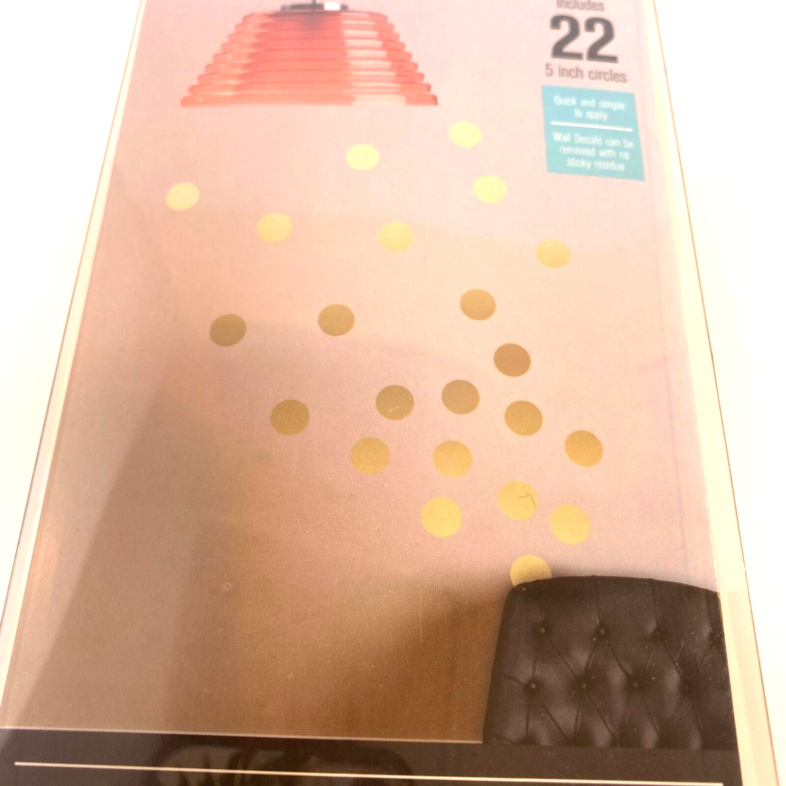 Wall Decor Gold Circle Dots 22 – 5" Removable Vinyl Wall Decal NEW Urban House