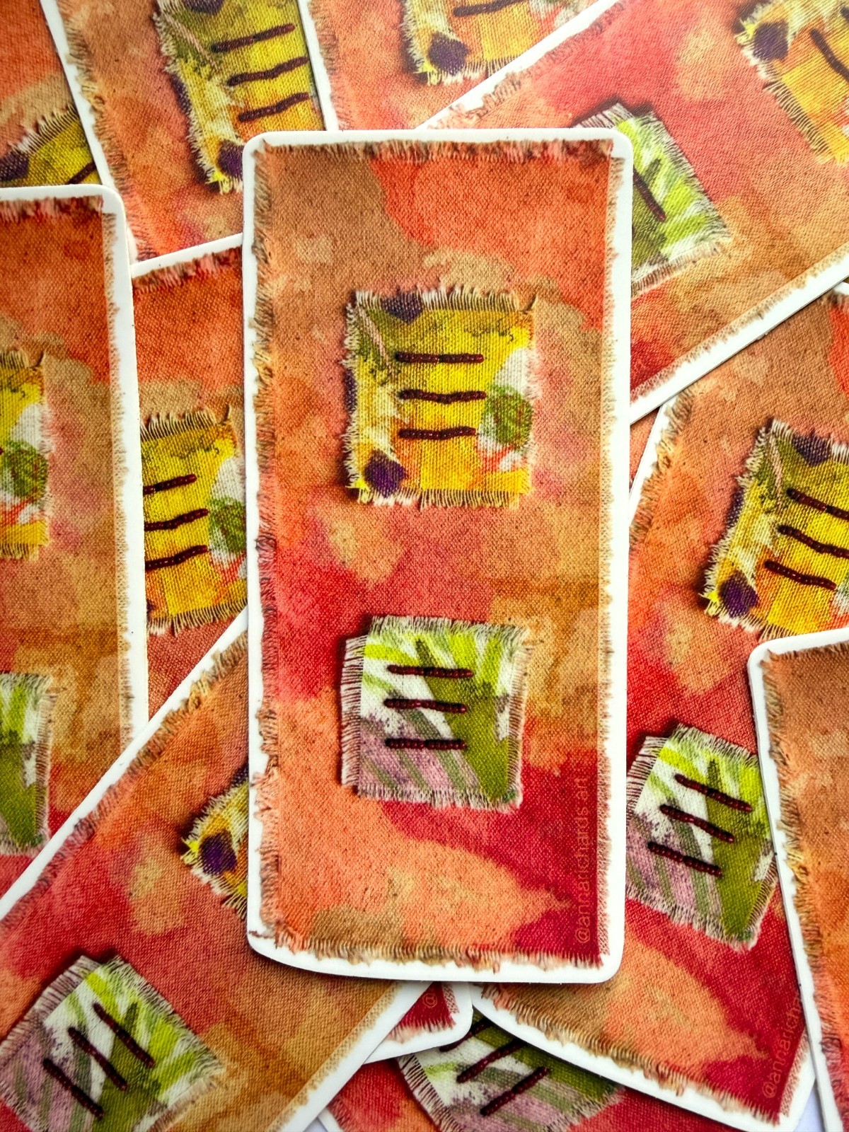 Abstract Art Vinyl Sticker 4×2 Waterproof Pink Aesthetic Water Bottle Journal