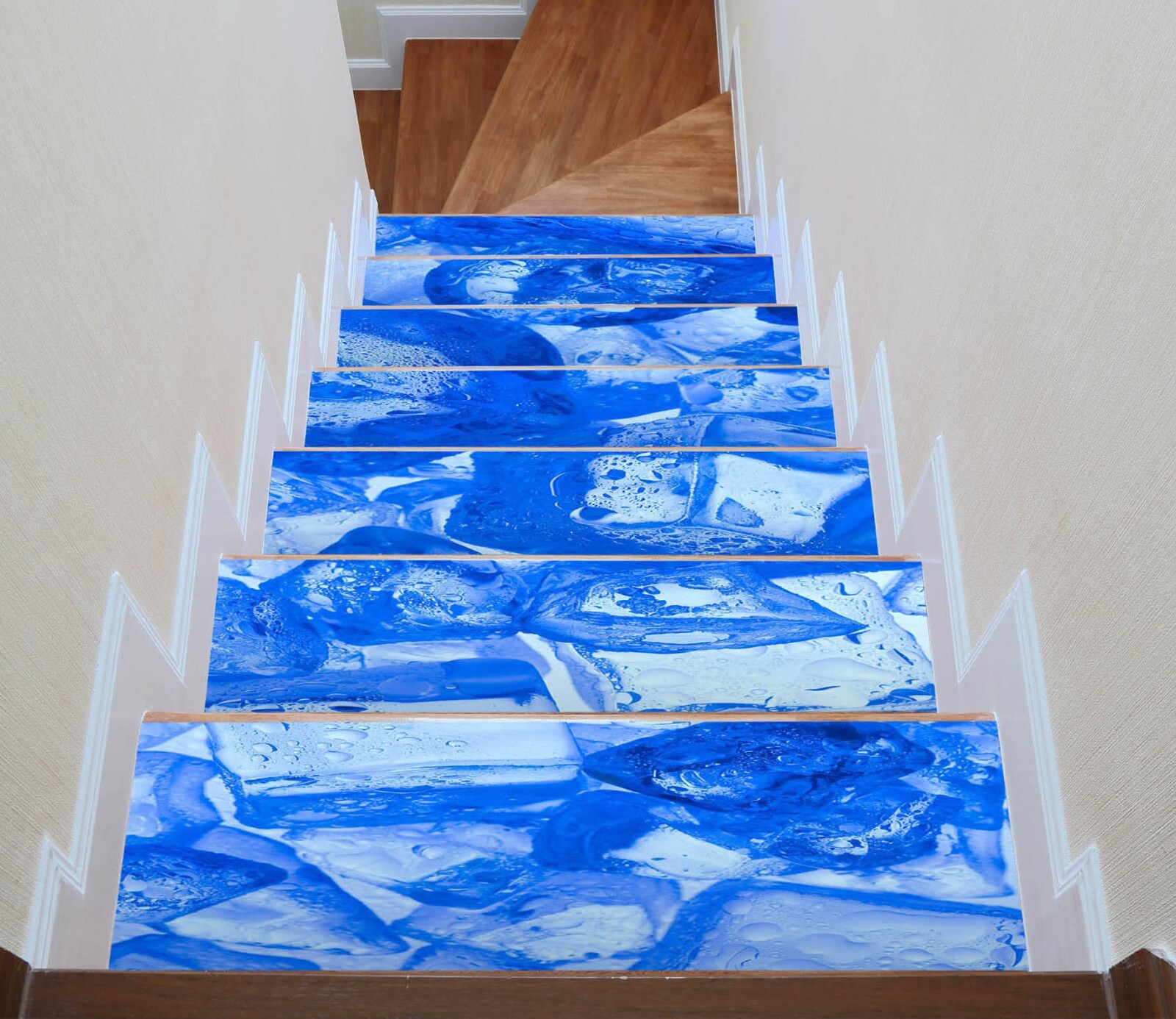 3D Ice Cubes W114 Stairs Risers Decoration Photo Mural Vinyl Wallpaper Vera