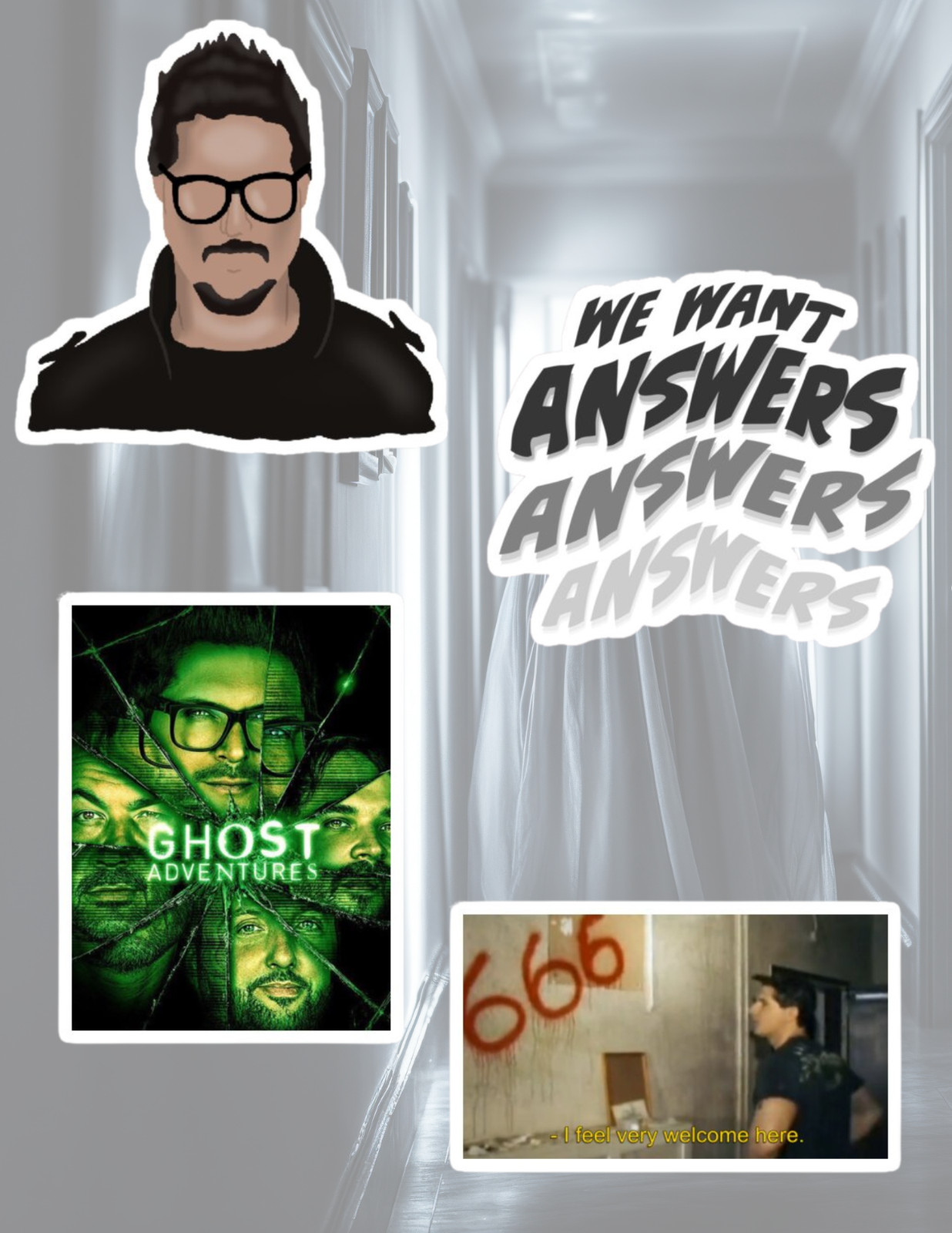 Ghost Adventures Tv 4pc Sticker Pack