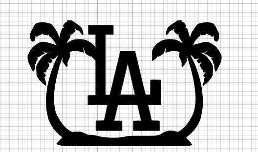 LA Dodgers Palm Trees vinyl Decal car truck suv windows bumper boards cups