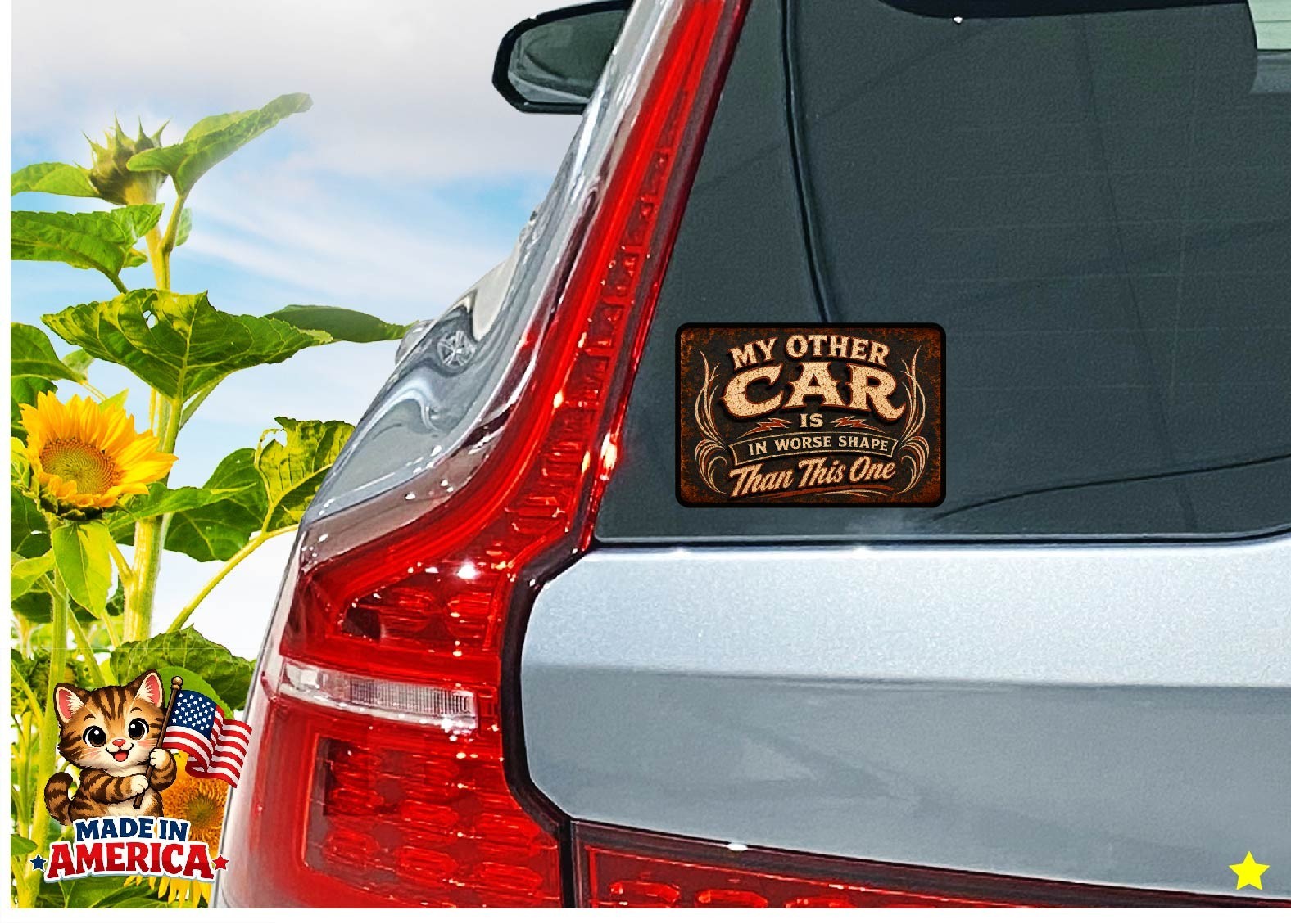 My Other Car is Worse Shape Than This One Decal Sticker Funny Rusty Beater Junk