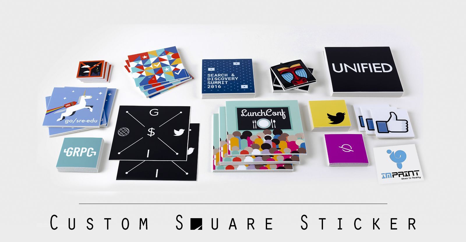 Custom Sticker Decal Label Gloss Personalized ANY DESIGN/ARTWORK Square (2"x2")