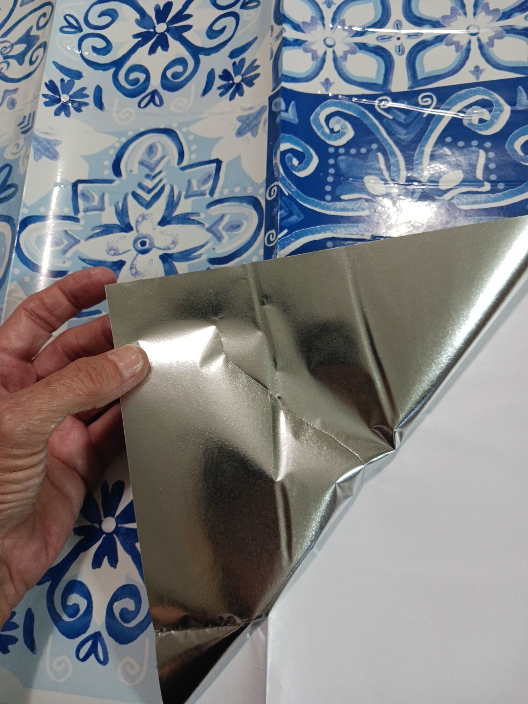 Foil backsplash large wall stickers. 17.7 x 29.5 inches. Lot of 5 patterns. NEW