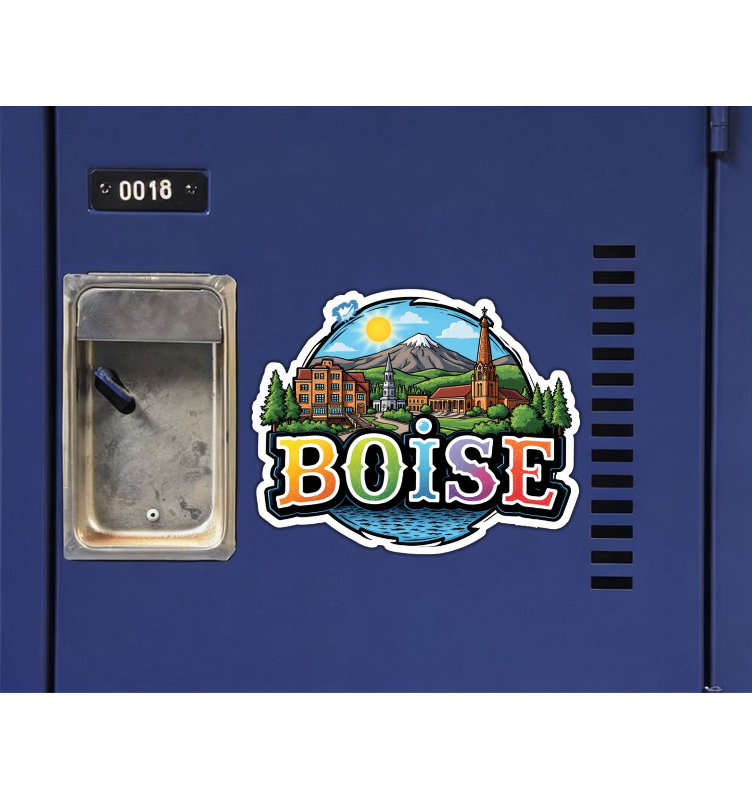 Boise Idaho Fridge Magnet or Laptop Sticker