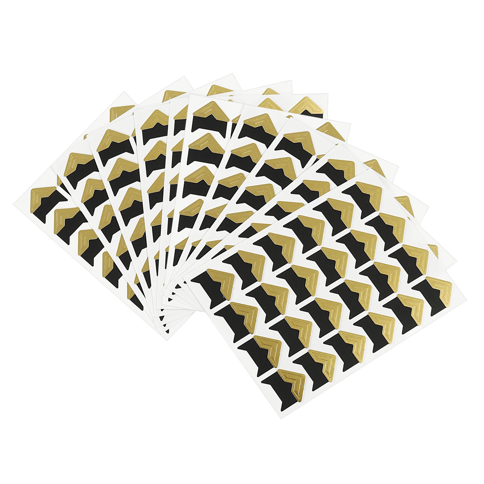 10Sheets/240Pcs Photo Corners Adhesive DIY Picture Mounting Sticker Golden
