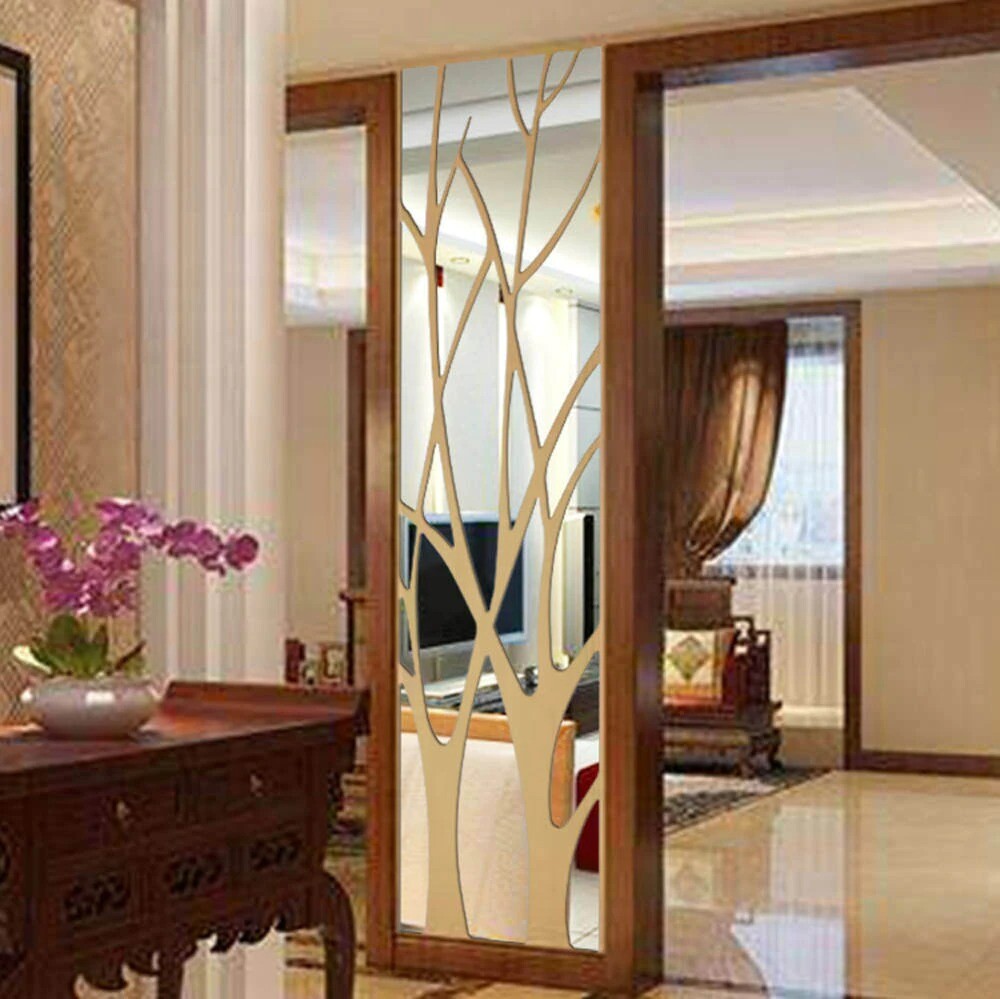 Large 3D Mirror Wall Sticker Home Living Room New Decoration TreeArt Removable
