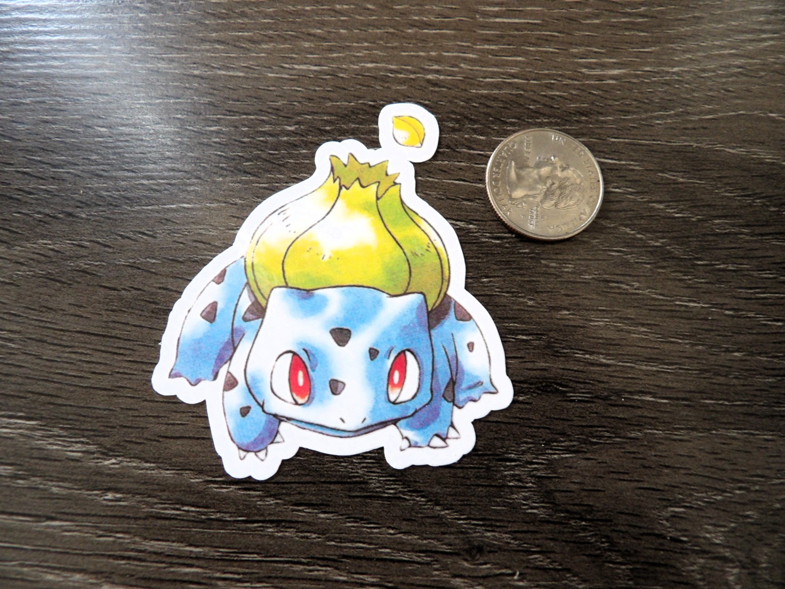 Gen 1 Bulbasaur, Ivysaur & Venusaur Stickers – Lot of 3 – Red & Blue Artwork
