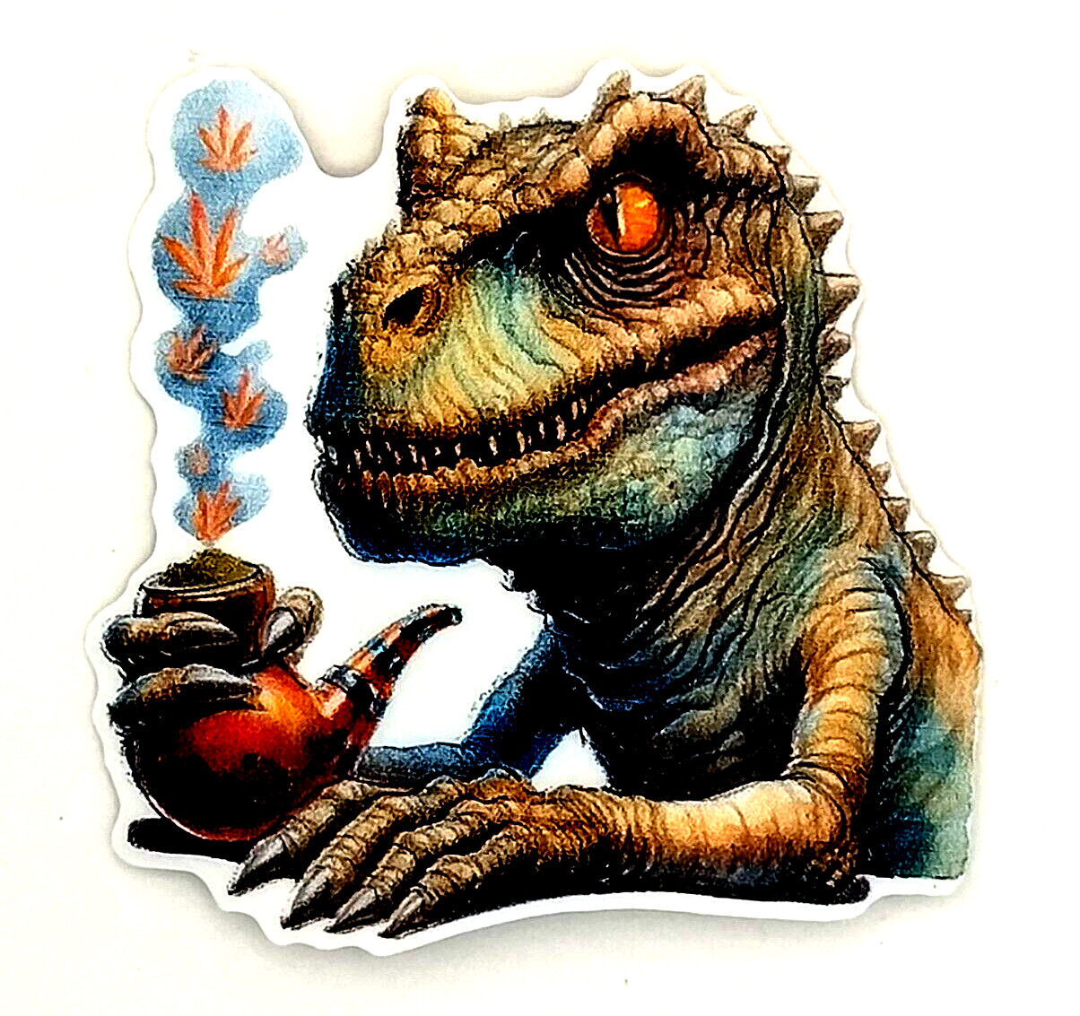 T-Rex Vinyl Cannabis Weed Marijuana UV Safe Dinosaur Stoner Sticker Weatherproof