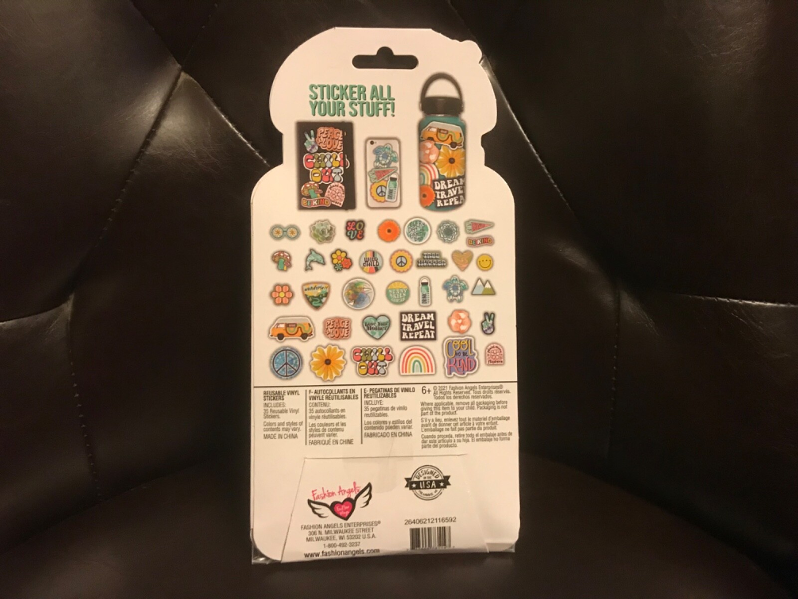 Fashion Angels Reusable Vinyl Stickers 35 Pack Eco Retro NWT