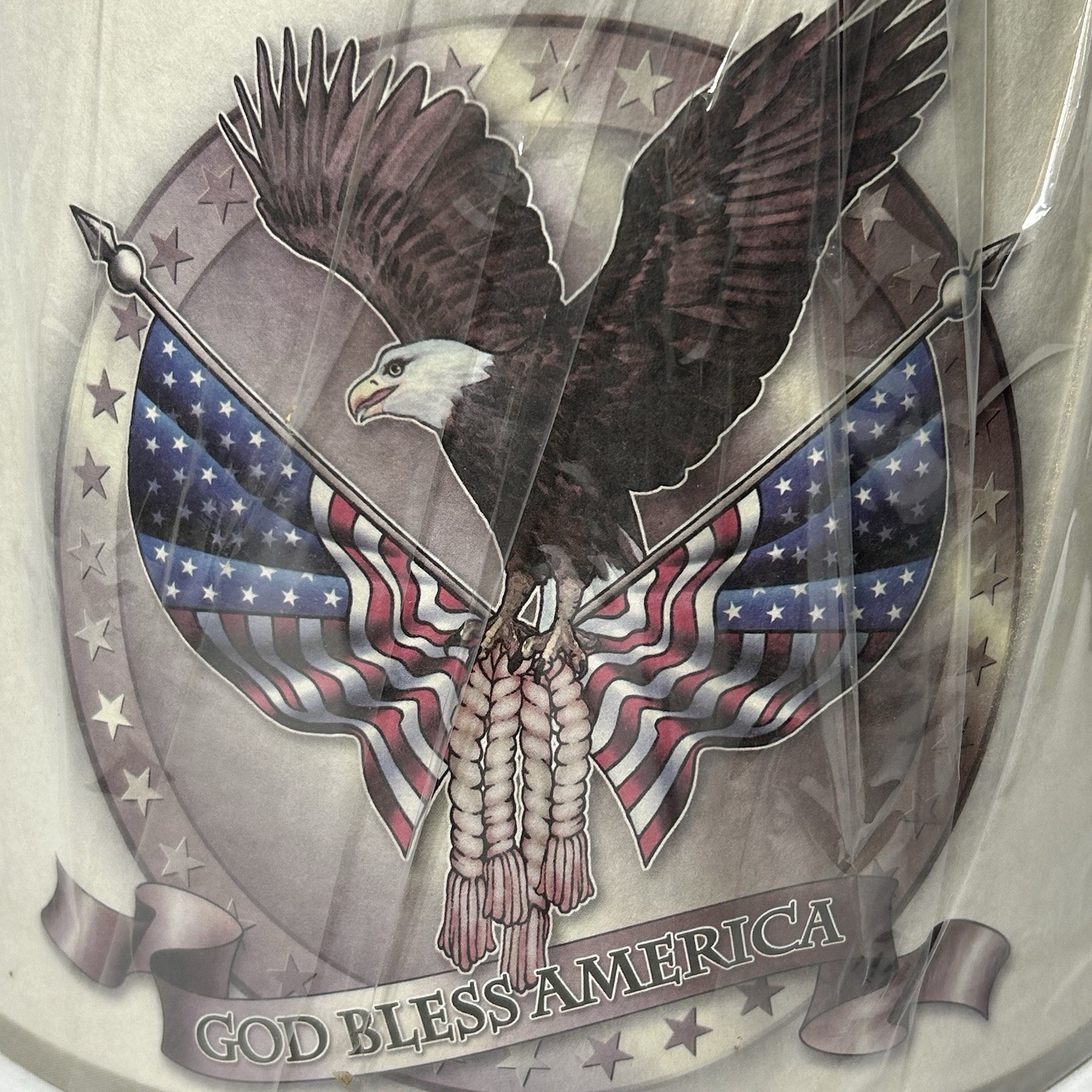 Patriotic Bald Eagle Lamp Shade ALMC America USA Flag Battle Hymn of Republic