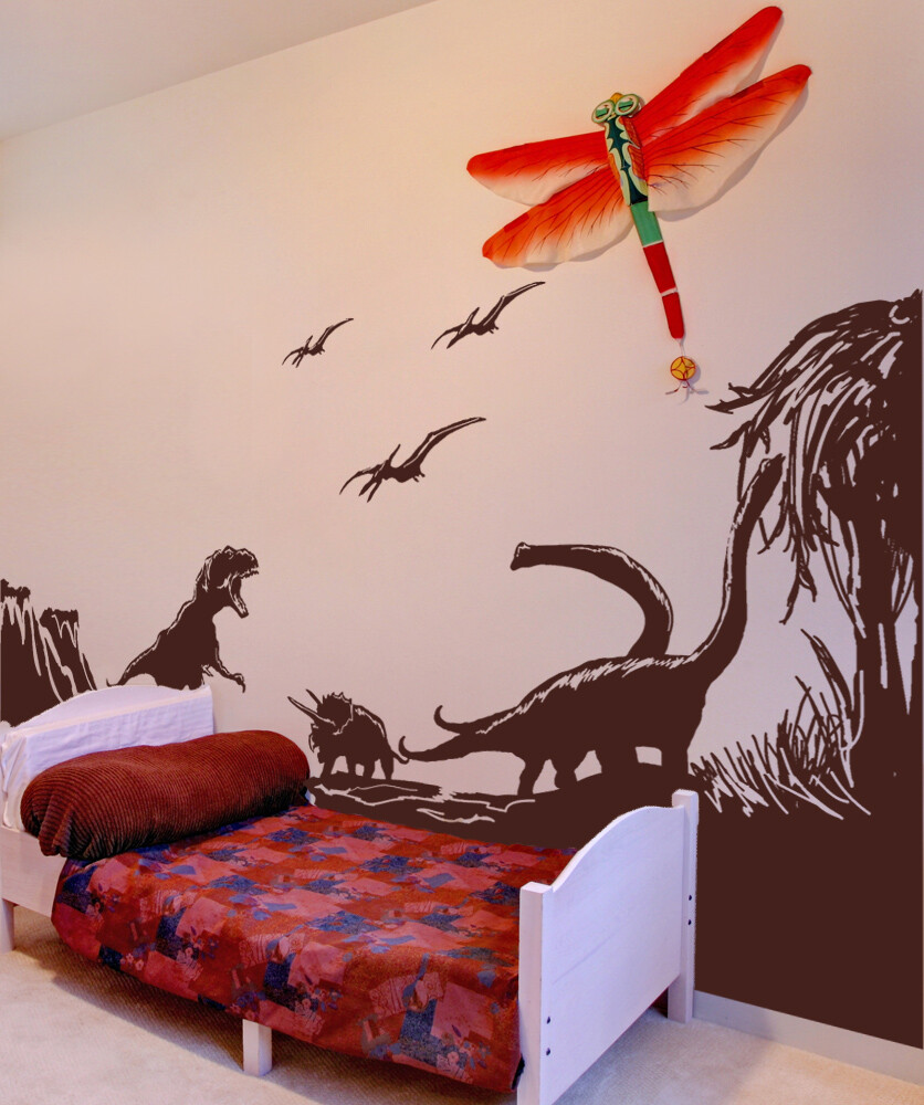 Jurassic Dinosaur Wall Decal. Dino World for Kid's Playroom Decor. #GFoster170