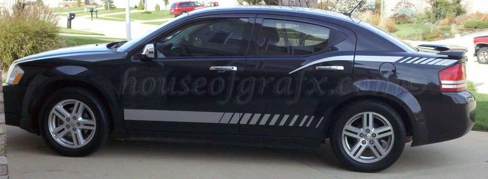 Rocker quarter panel stripe stripes decal graphic Fits 2008-2013 Dodge Avenger