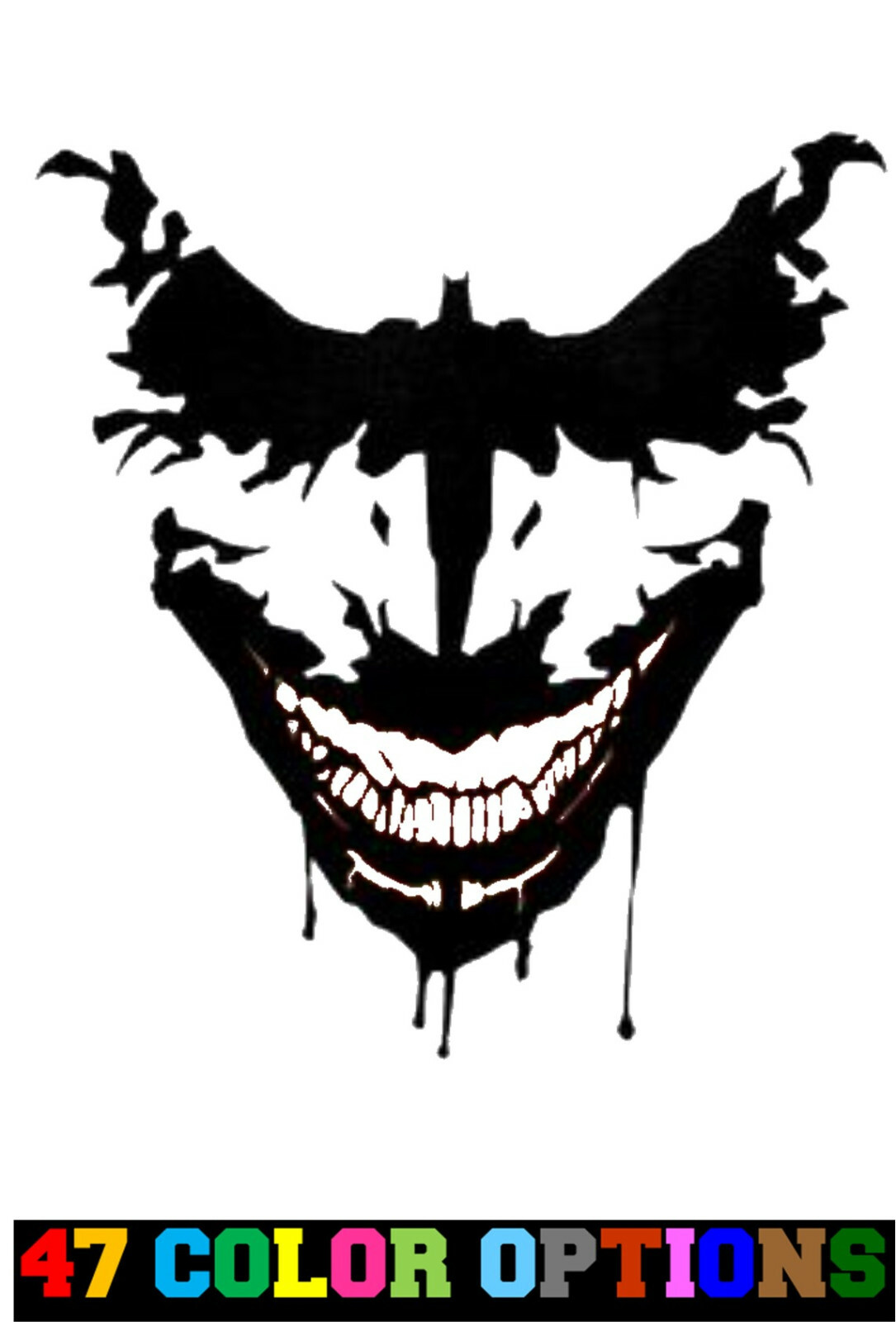 Vinyl Decal Truck Car Sticker Laptop – DC Comics Batman Harley Joker Smile