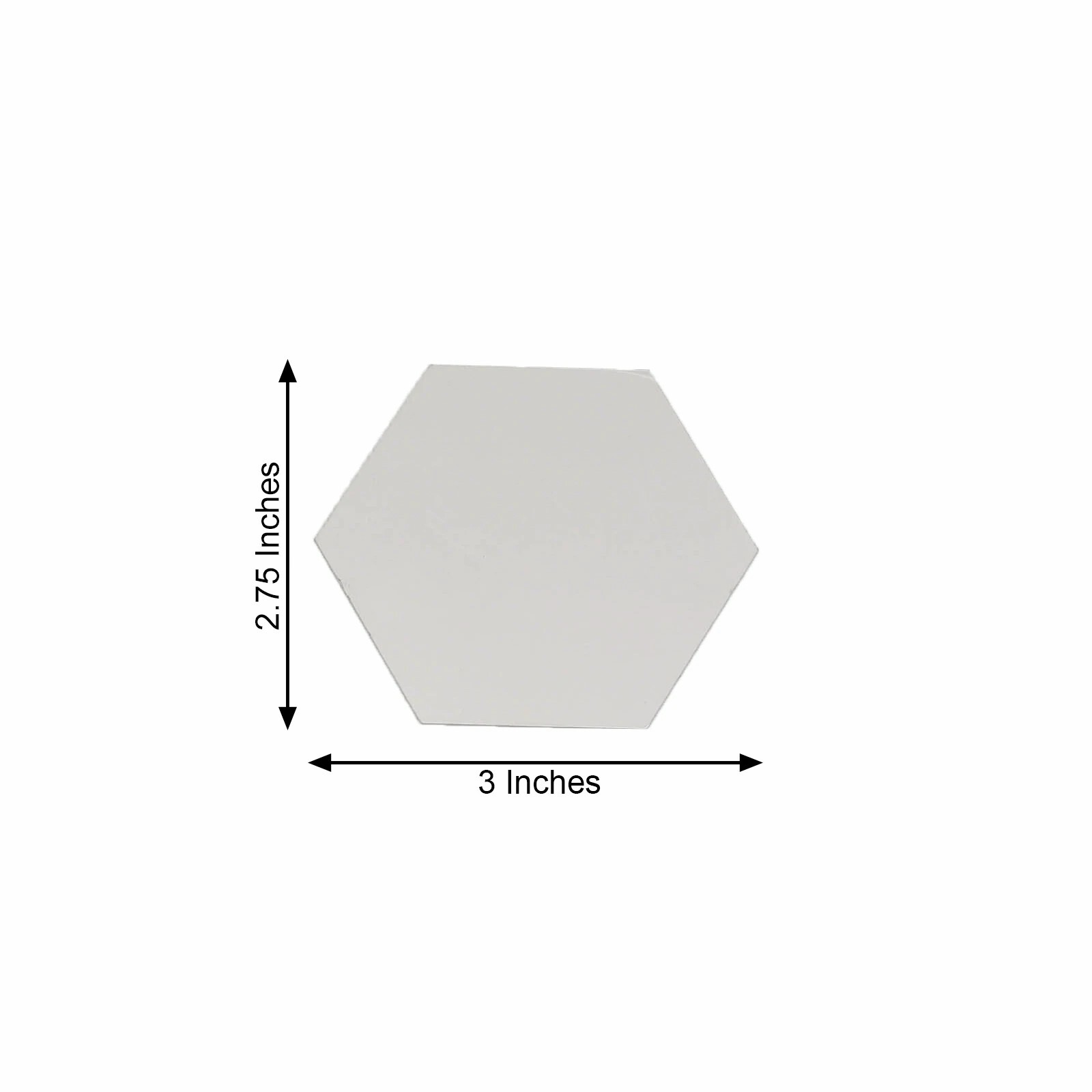 Hexagon 12 Silver 3" MIRROR STICKERS Acrylic WALL DECALS Dorm Rooms Decorations