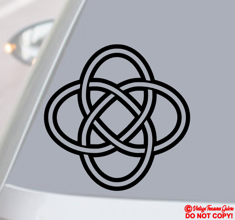 CELTIC ETERNITY KNOT Vinyl Decal Sticker Window Bumper IRISH INFINITY SYMBOL JDM