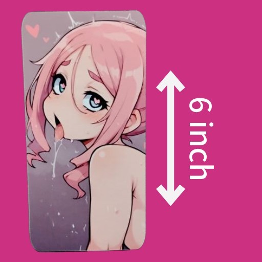 Anime Sexy Waifu Ahegao Glossy Vinyl Ecchi Lewd Decal 6 Inch Waterproof Sticker