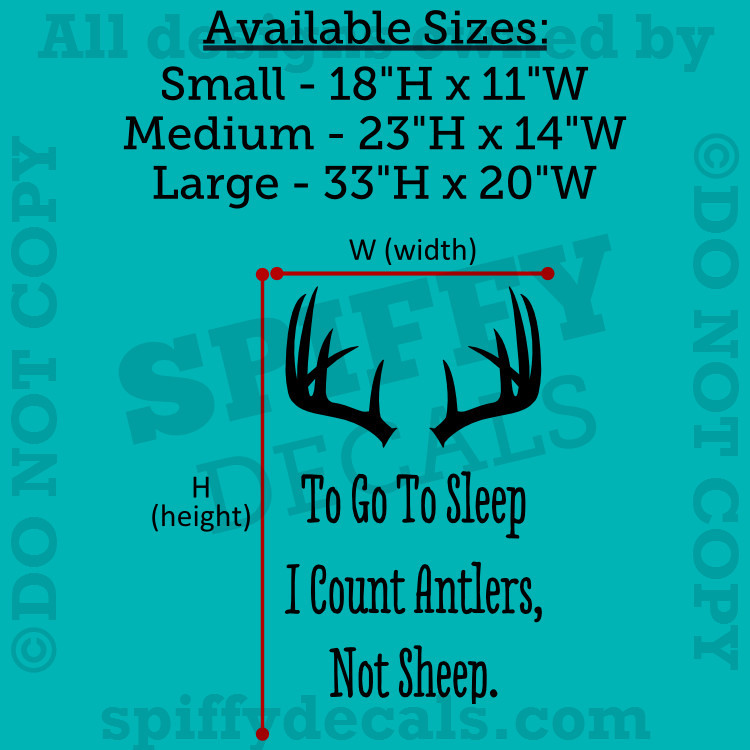 To Go To Sleep I Count Antlers Not Sheep Quote Vinyl Wall Decal Nursery Sticker