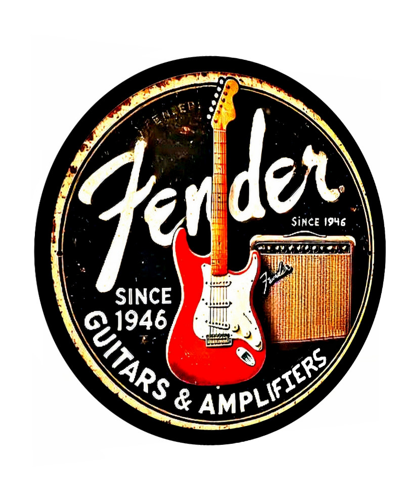 Vintage Replica Fender Guitar Sticker Decal. Electric Guitars and Amps. 4 Sizes.