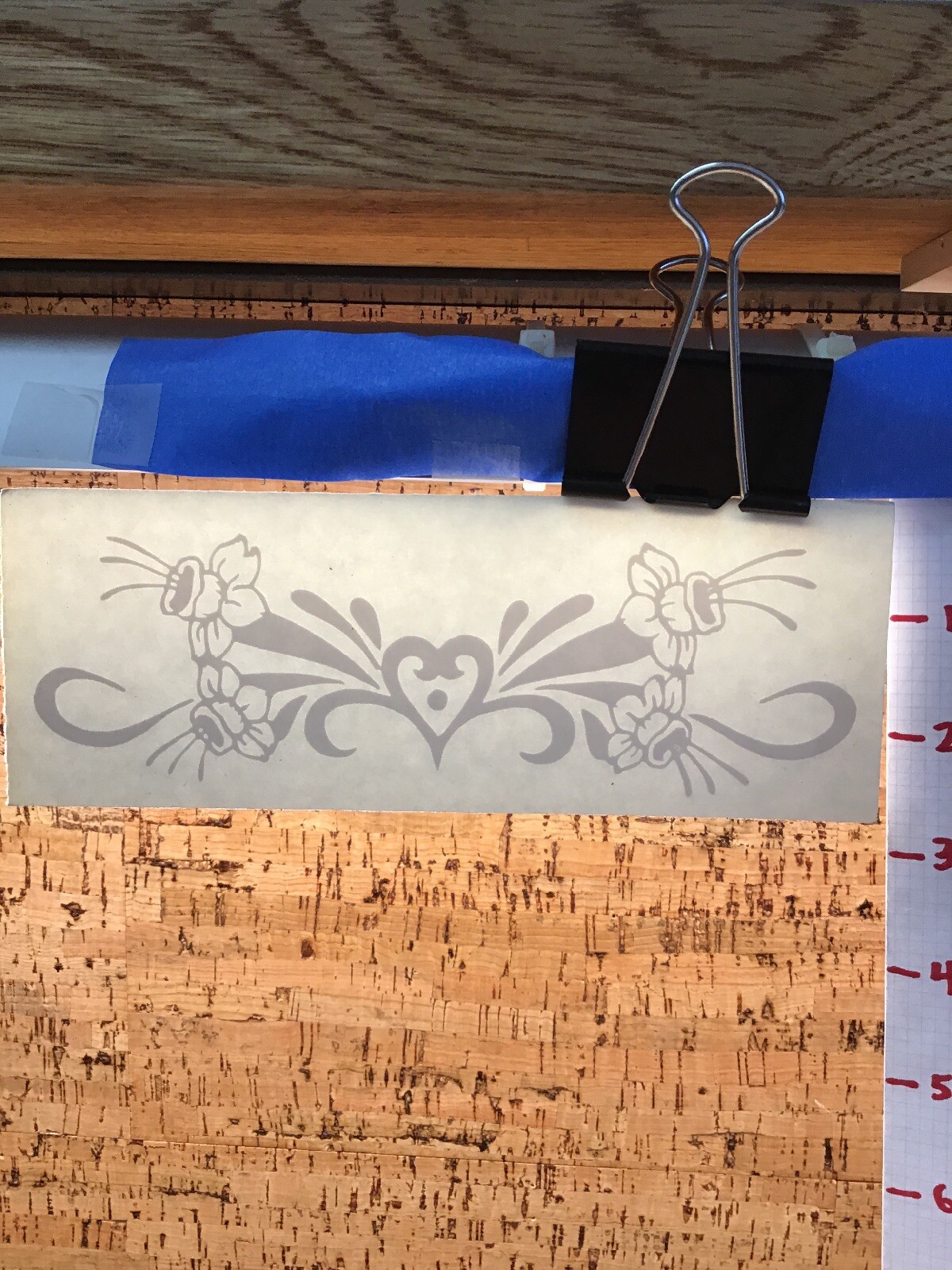 Heart Tribal Flowers – White -Vinyl Decal Sticker -Y7-2-476