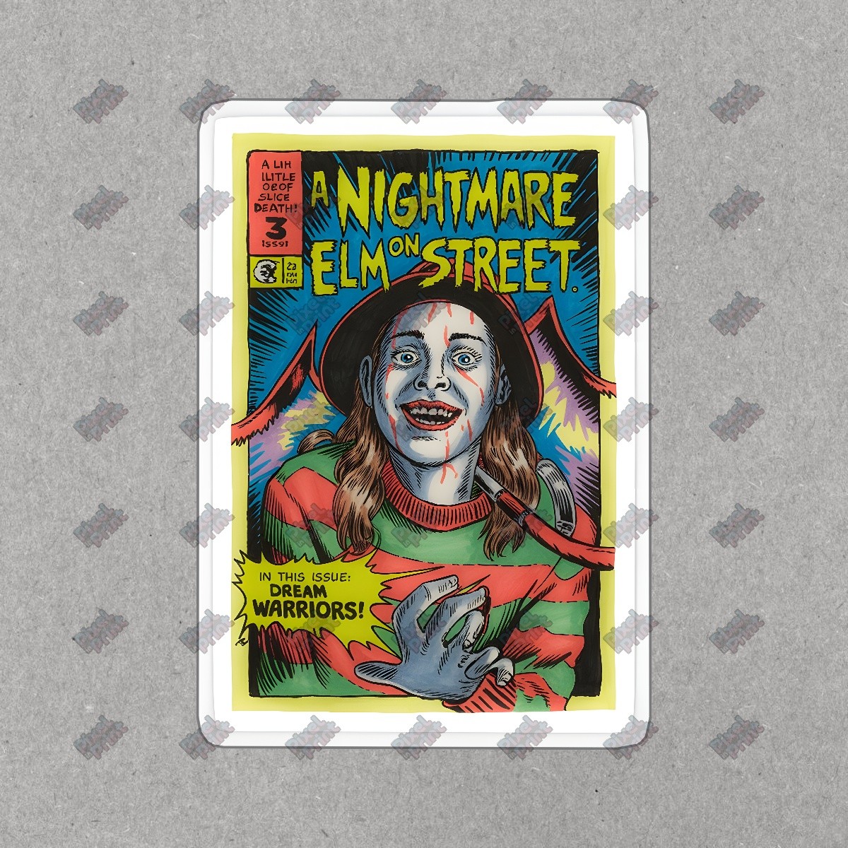 Vintage A Nightmare on Elm Street Comic Sticker Horror Pop Culture #8977