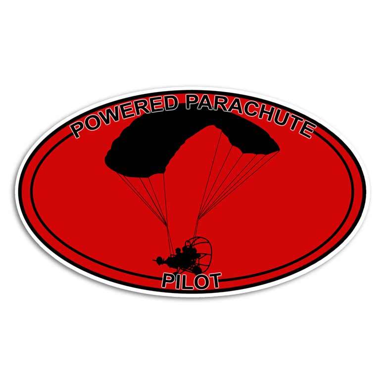 Powered Parachute Sticker Paraglider Decal Pilot Aircraft Ultralight Sky USA