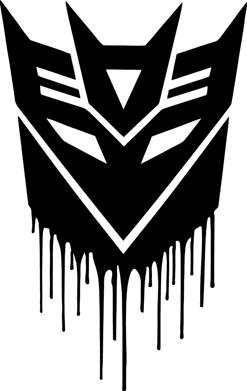 Transformer Drip Blood decal | Decepticon | Autobot | car window applications