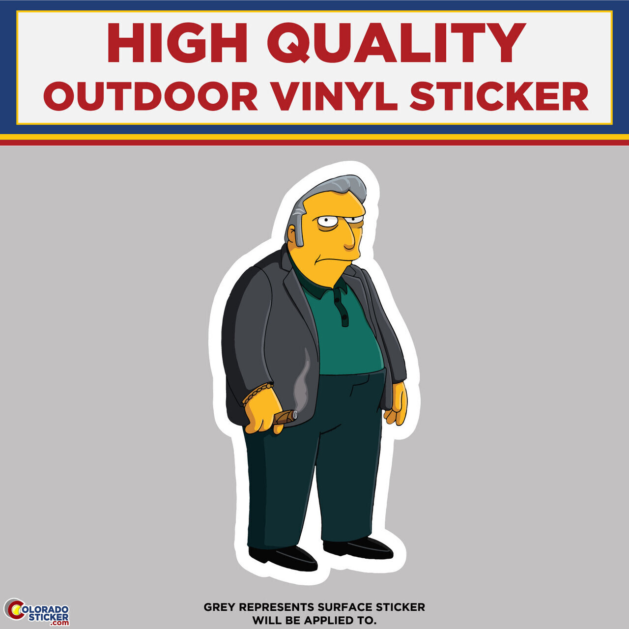 Fat Tony From The Simpsons, High Quality Vinyl Stickers