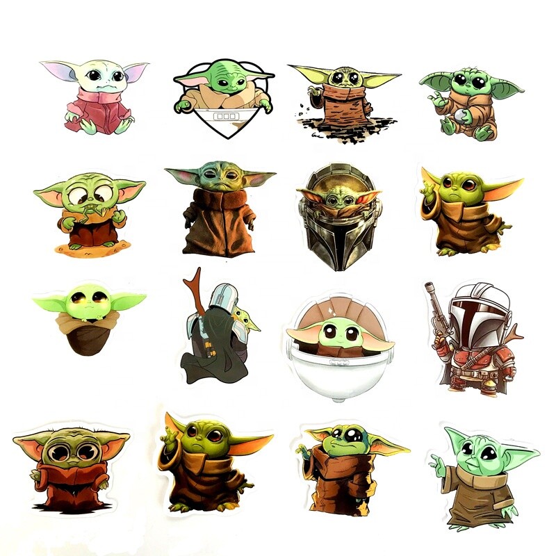 50 Pack Grogu Baby Yoda And The Mandalorian Stickers – USA Seller