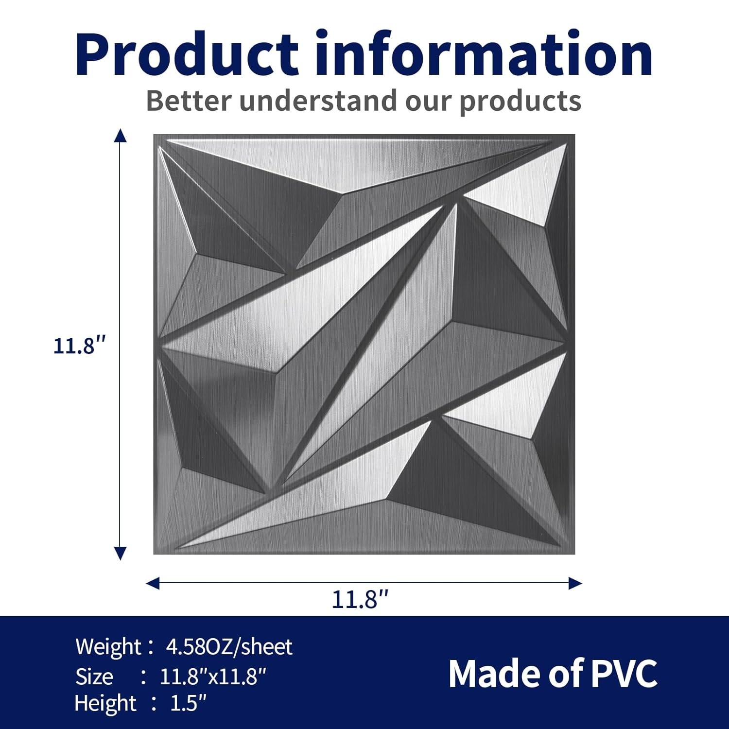 Transform Your Walls with 33 Silver 3D PVC Panels – 32 Sq.Ft. Coverage