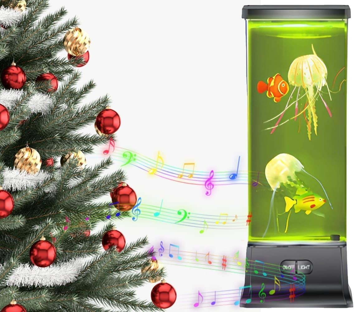 Cool Electric Jellyfish Lamp with Bluetooth Speaker Music Gift for Boys Girls A