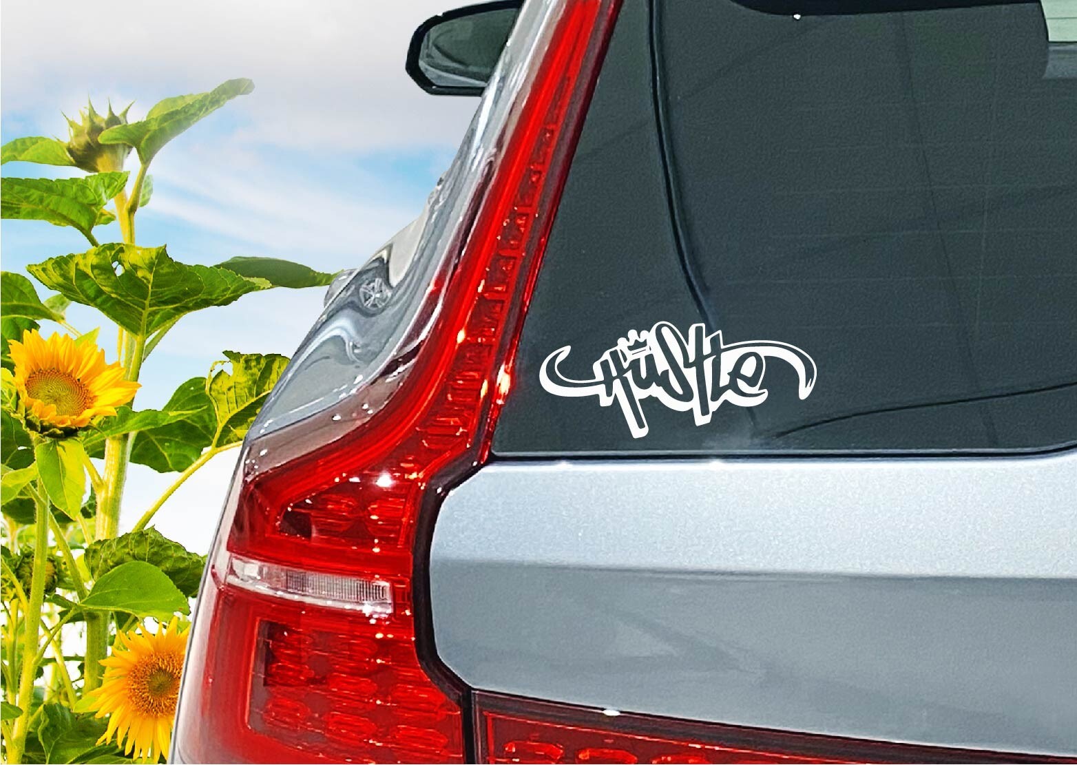 Hustle Decal Graffiti Writing Crown King Queen Sticker Car Urban Style Street