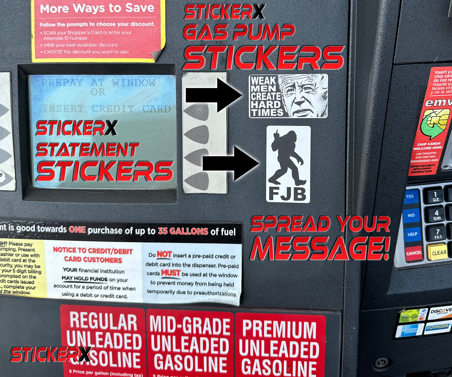 TRUMP 2024 VOTE MAGA – Spread the message with Bulk Statement Stickers!