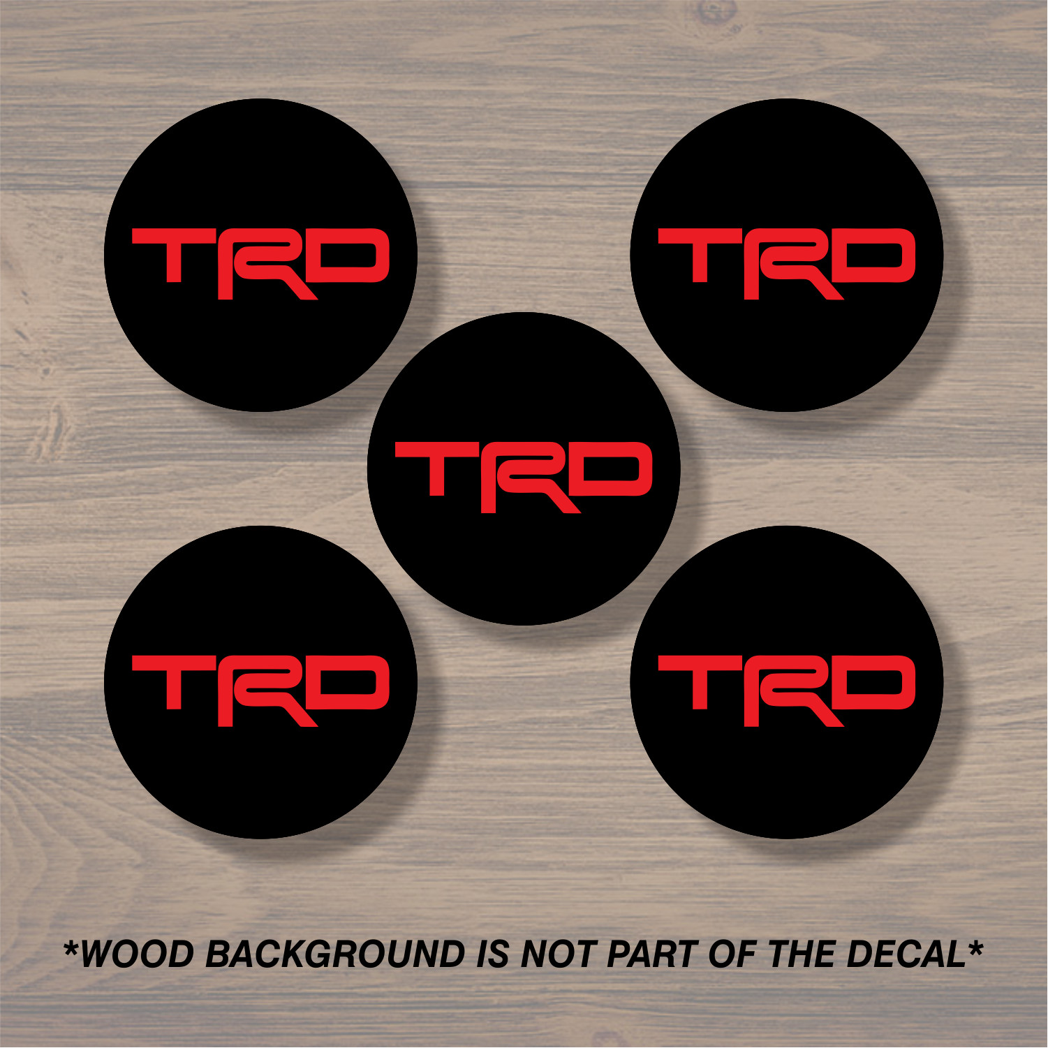 Vinyl Decal Sticker Overlays Fits Toyota Wheel Center Cap x5