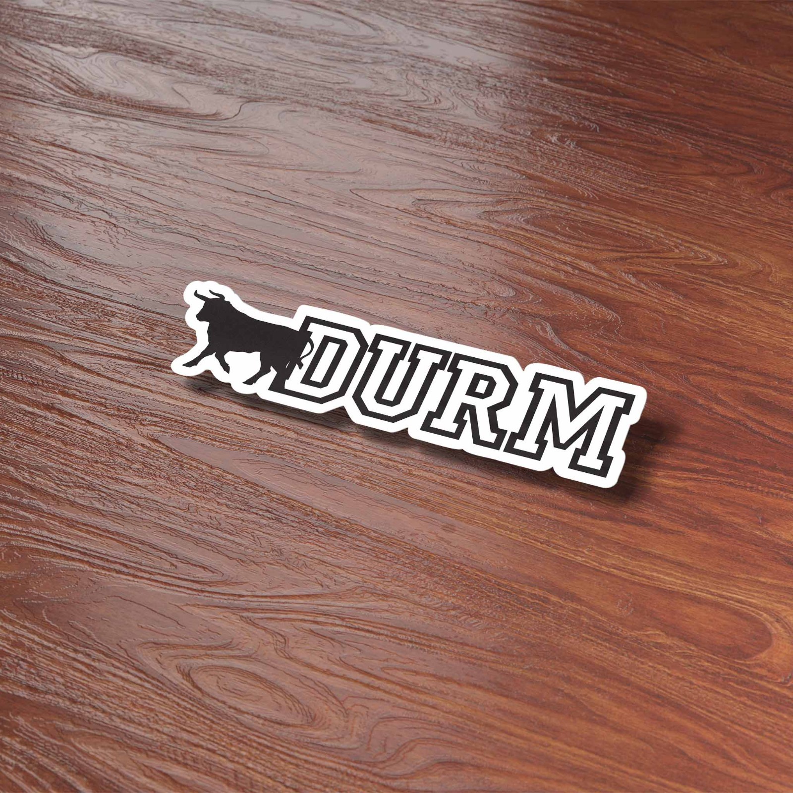 Durm Bull Funny Durham North Carolina Sticker – Cute NC Decal