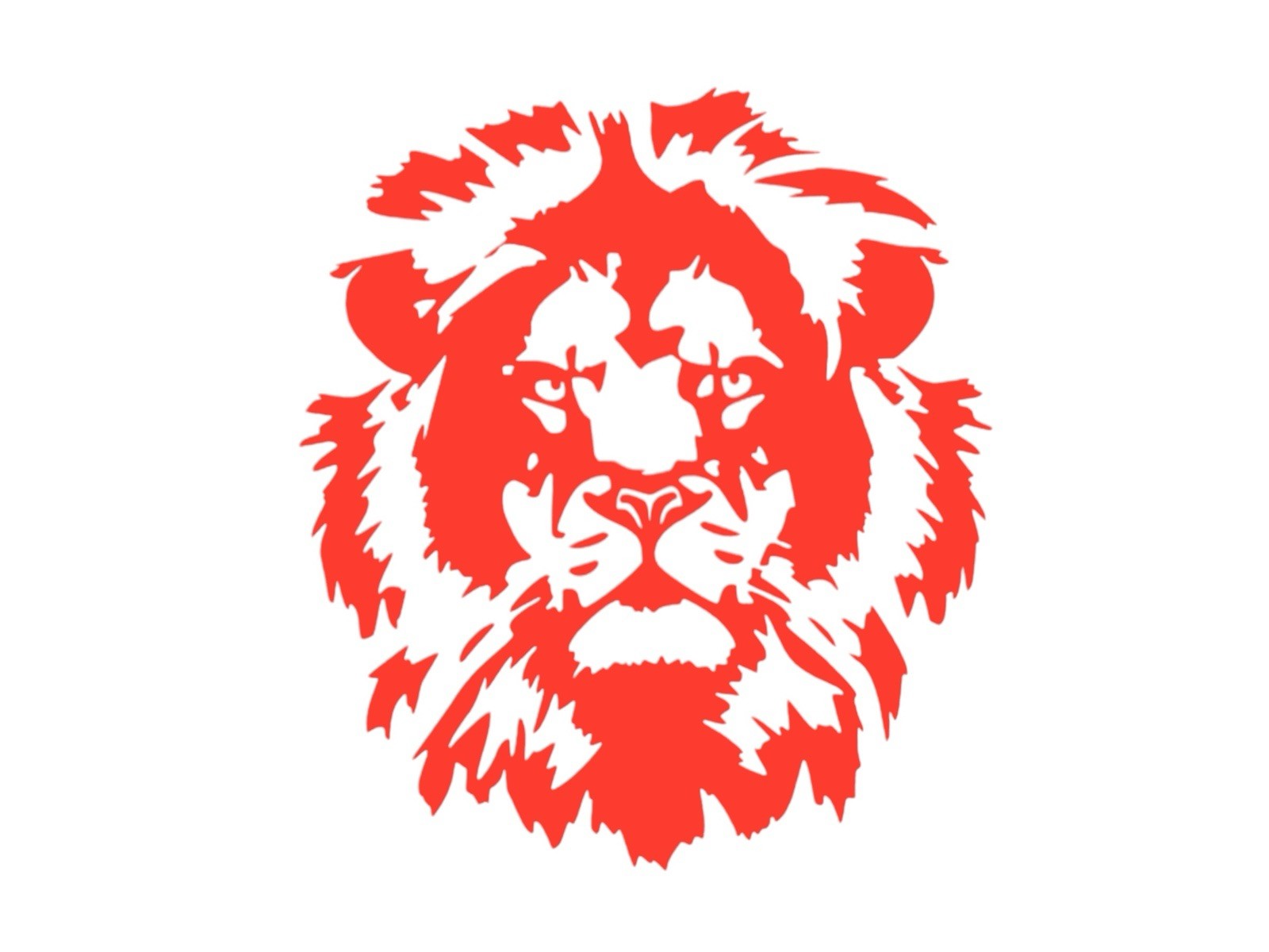 Lion face Decal for car Windows Laptops most Smooth Surfaces