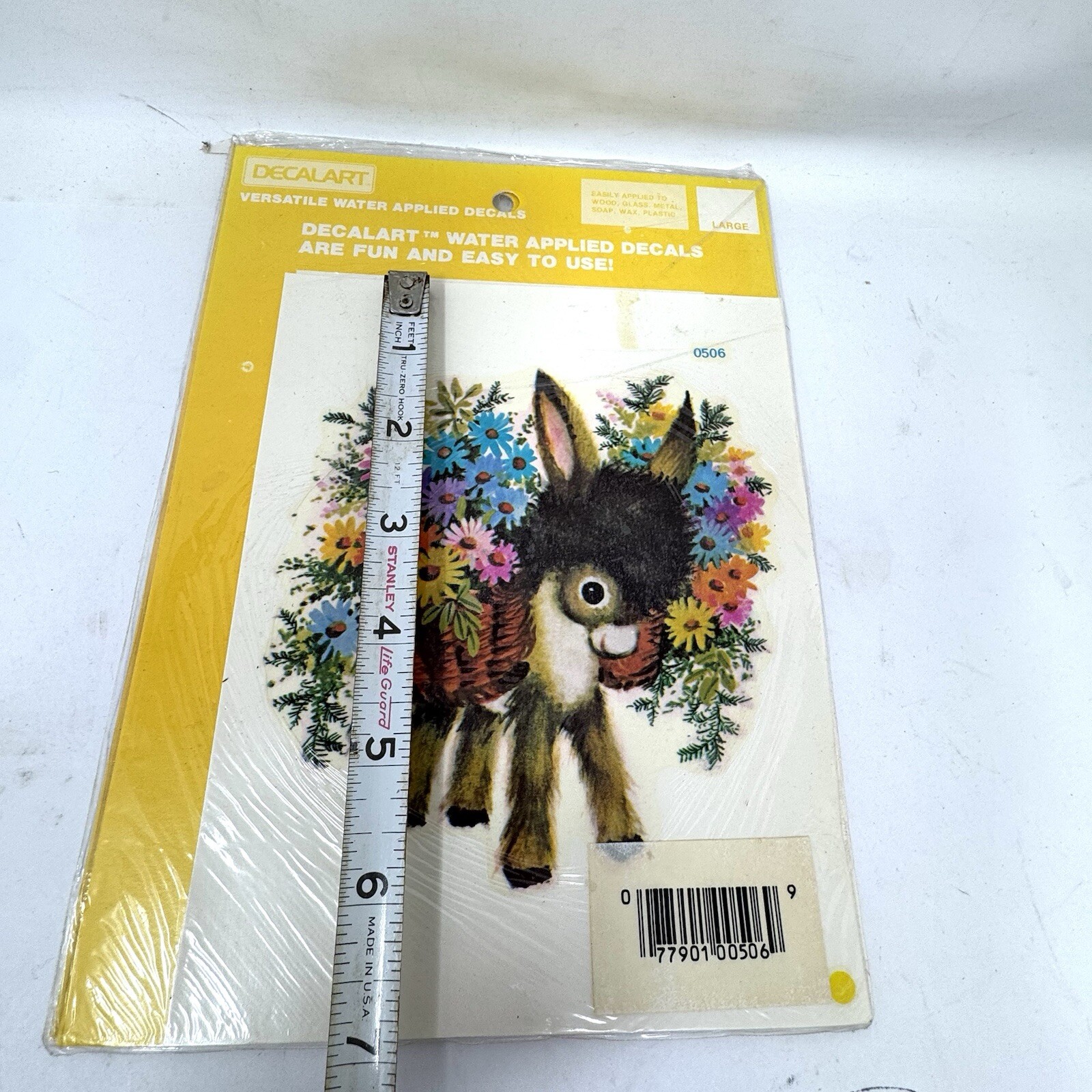NEW Vintage Meyercord Decals Donkey Mule Flowers
