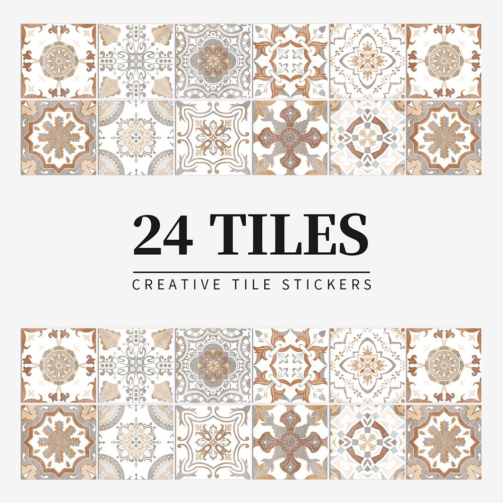 Diverse Applications Water Resistant Tiles Set of 24 Attractive Pieces