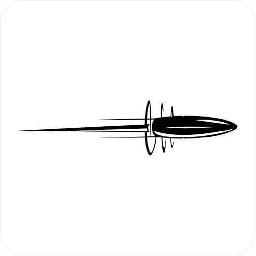 Flying Bullet Die cut decals